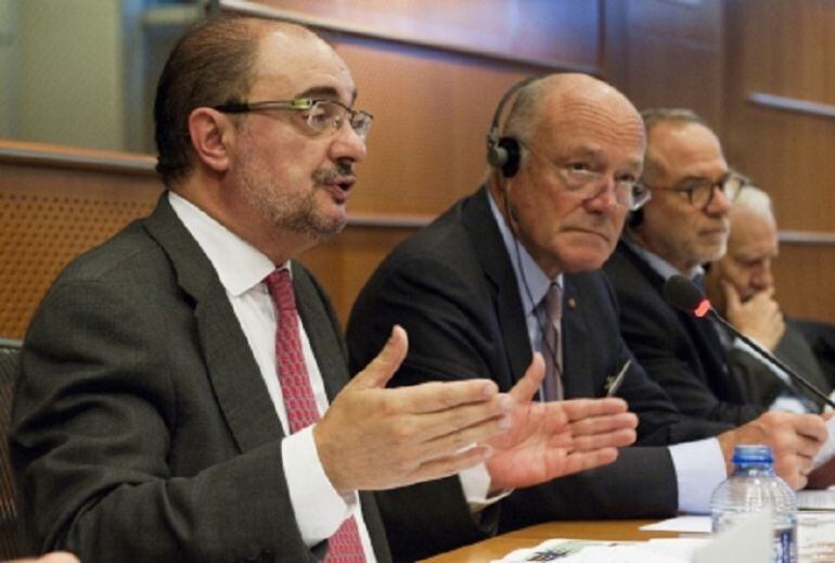 Javier Lambán en Bruselas