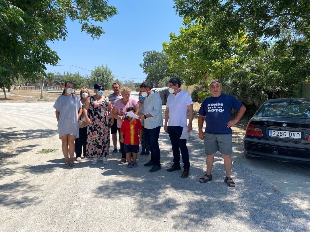 Jesús Alba durante una visita a La Guareña
