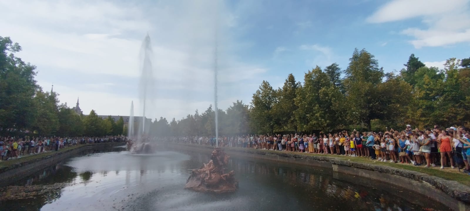 Espectáculo de la Fuentes Monumentales de La Granja el día de San Luis 2023