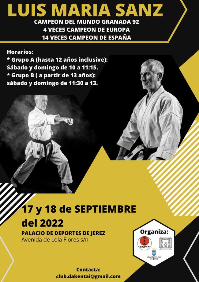 Cartel de la exhibición de kárate