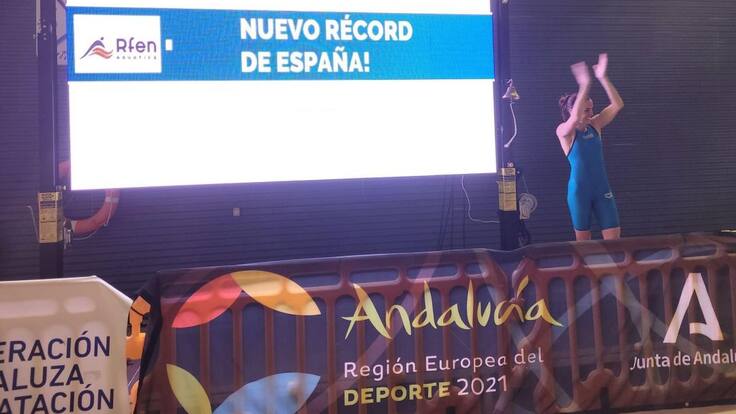 Lola Martínez, nadapora del Jerez Natación Máster en Ser deportivos