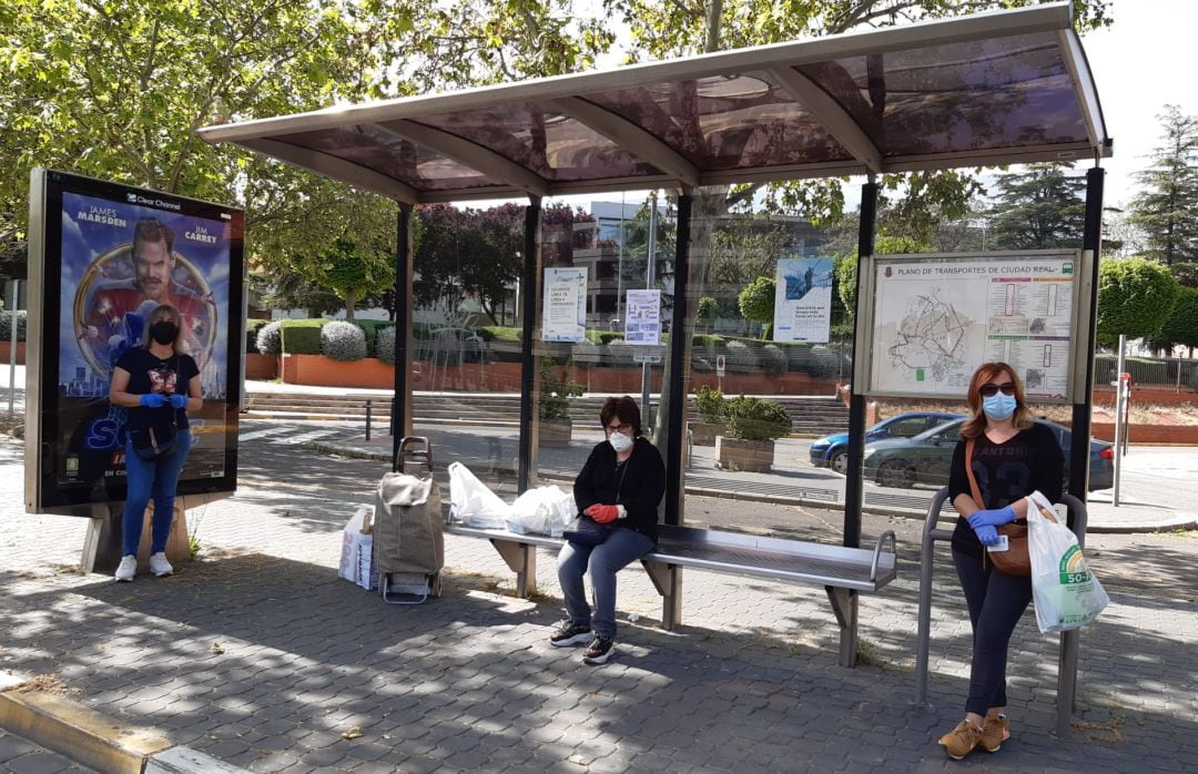 Parada de autobús en Ciudad Real