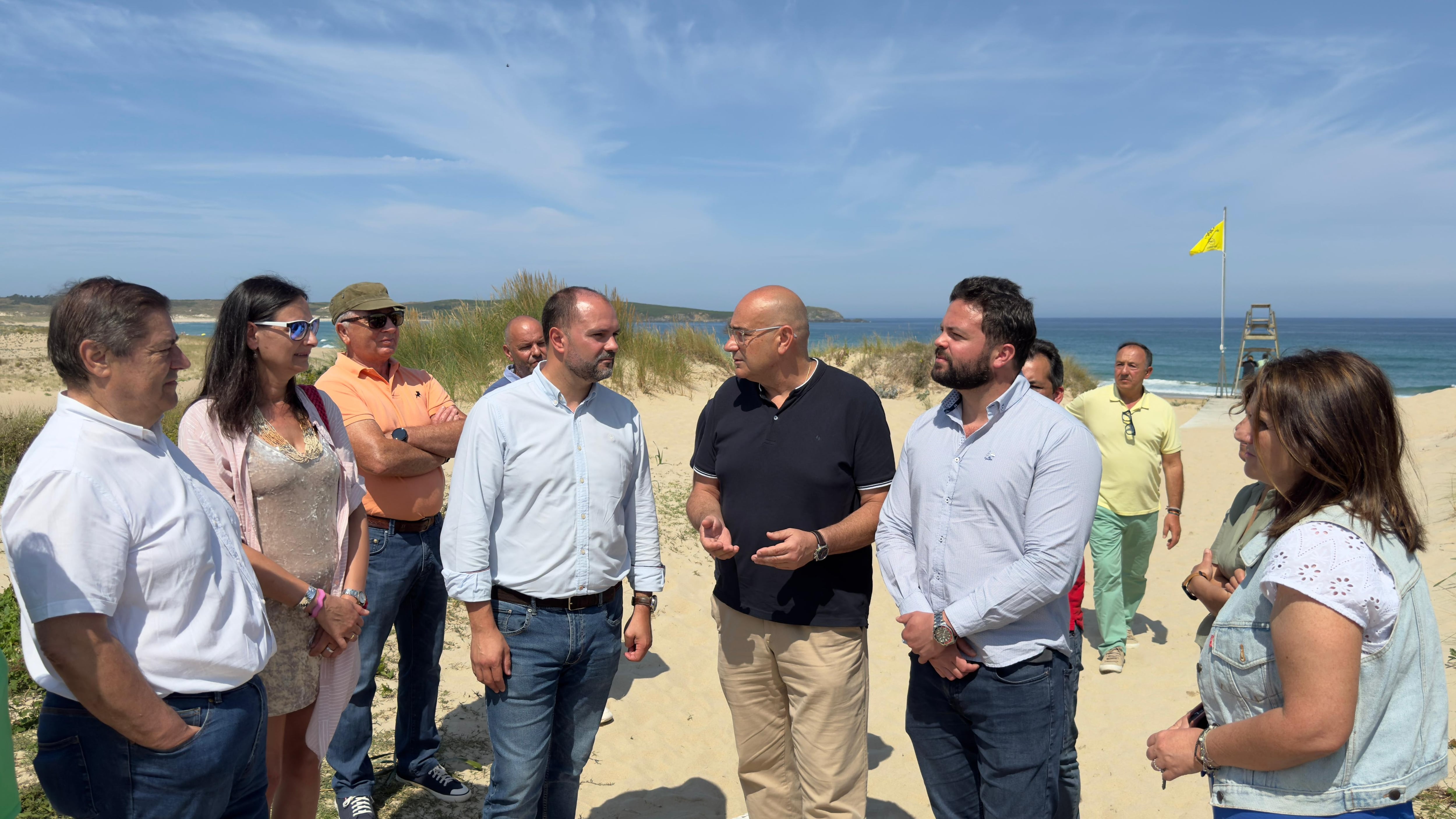 Comparecencia de los socialistas este miércoles en A Frouxeira (foto: PSdeG-PSOE)