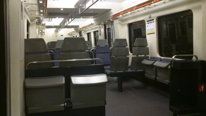 Interior d'un vagó de Rodalies