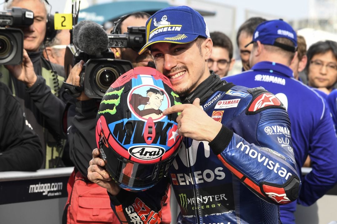 Viñales celebró el podio en Jerez