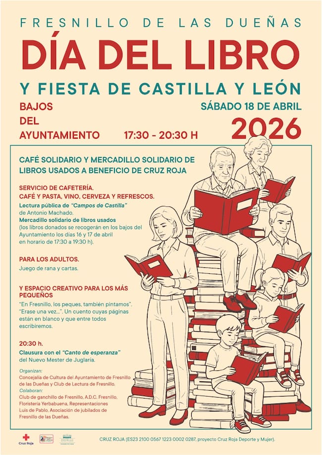 Cartel del Día del Libro y Día de Castilla y León 2026 en Fresnillo