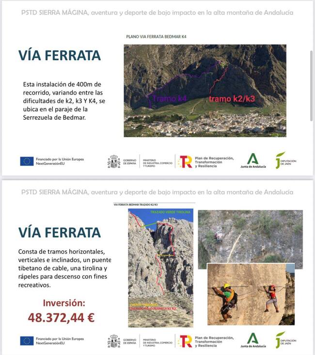 Fotografías sobre el proyecto de la Vía Ferrata