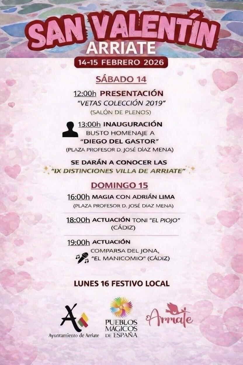 San Valentín Arriate 2026