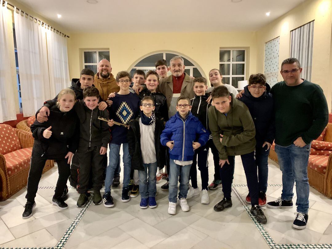 Juan Rivero, en su última entrevista en la SER, el pasado 11 de enero con componentes y autores de la chirigota "Los que entran por la cara"