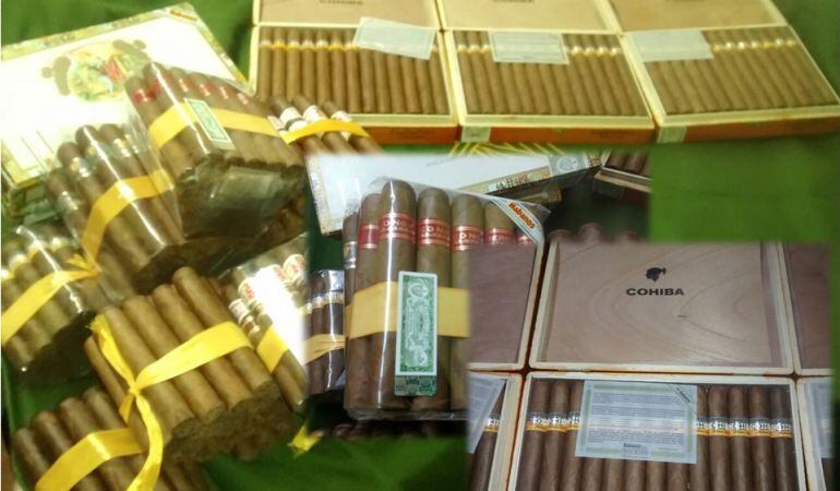 Algunos de los paquetes de tabaco de contrabando incautado por los cuerpos de Policía Local y Guardia Civil de Algete