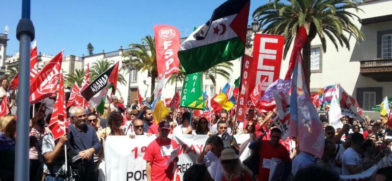 Manifestatación del 1 de mayo en LPGC