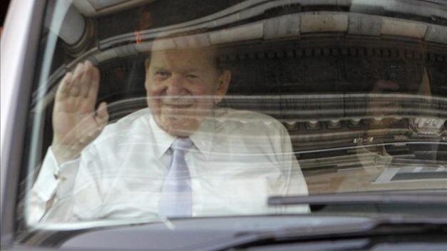 Sheldon Adelson, magnate de los casinos, durante su visita a Barcelona