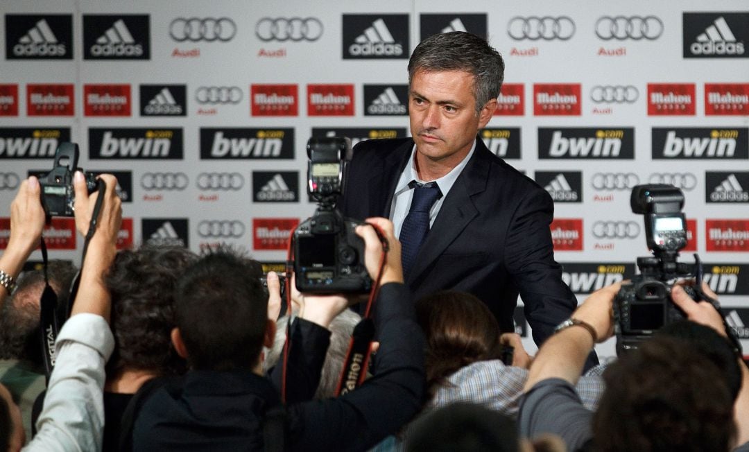 José Mourinho, el día de su presentación como entrenador del Real Madrid.