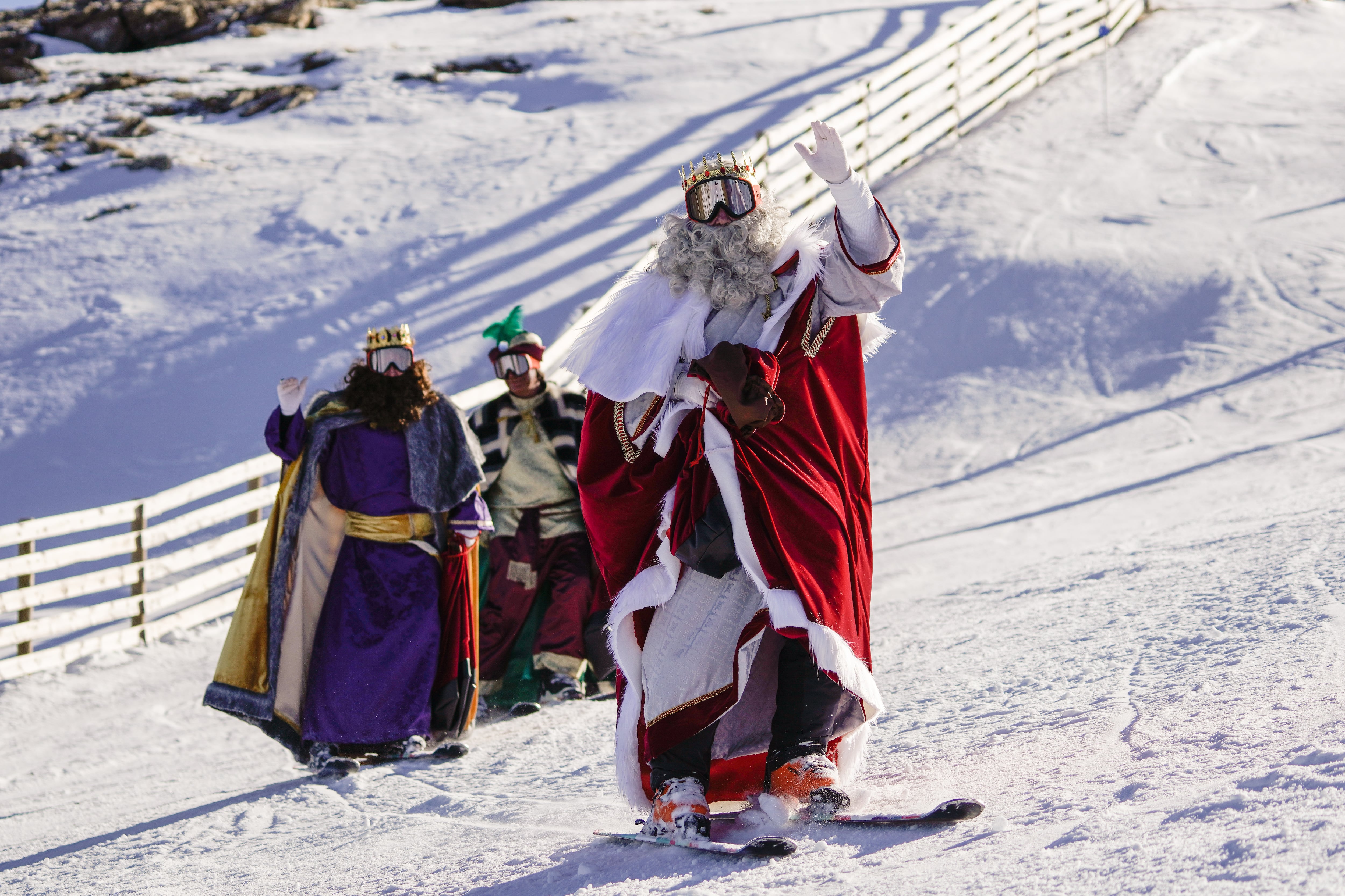Melchor, Gaspar y Baltasar, este jueves por la mañana en Aramón-Cerler