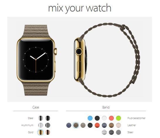 La web &#039;Mix Your Watch&#039; te permite crear tu versión del Apple Watch con los colores y materiales ya anunciados