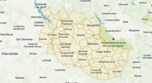 Comarca de la Manchuela entre las provincias de Cuenca y Albacete.