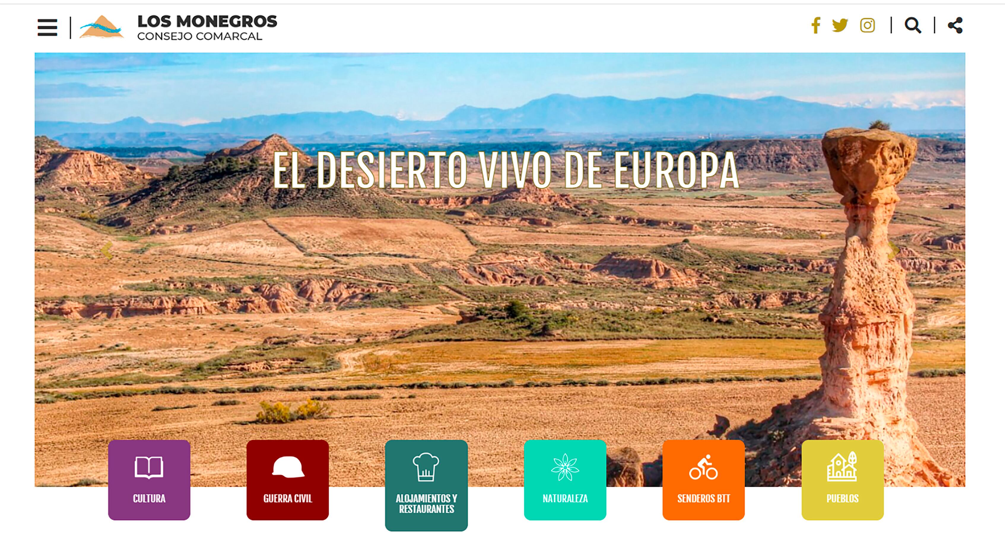 Nueva web de turismo en Los Monegros