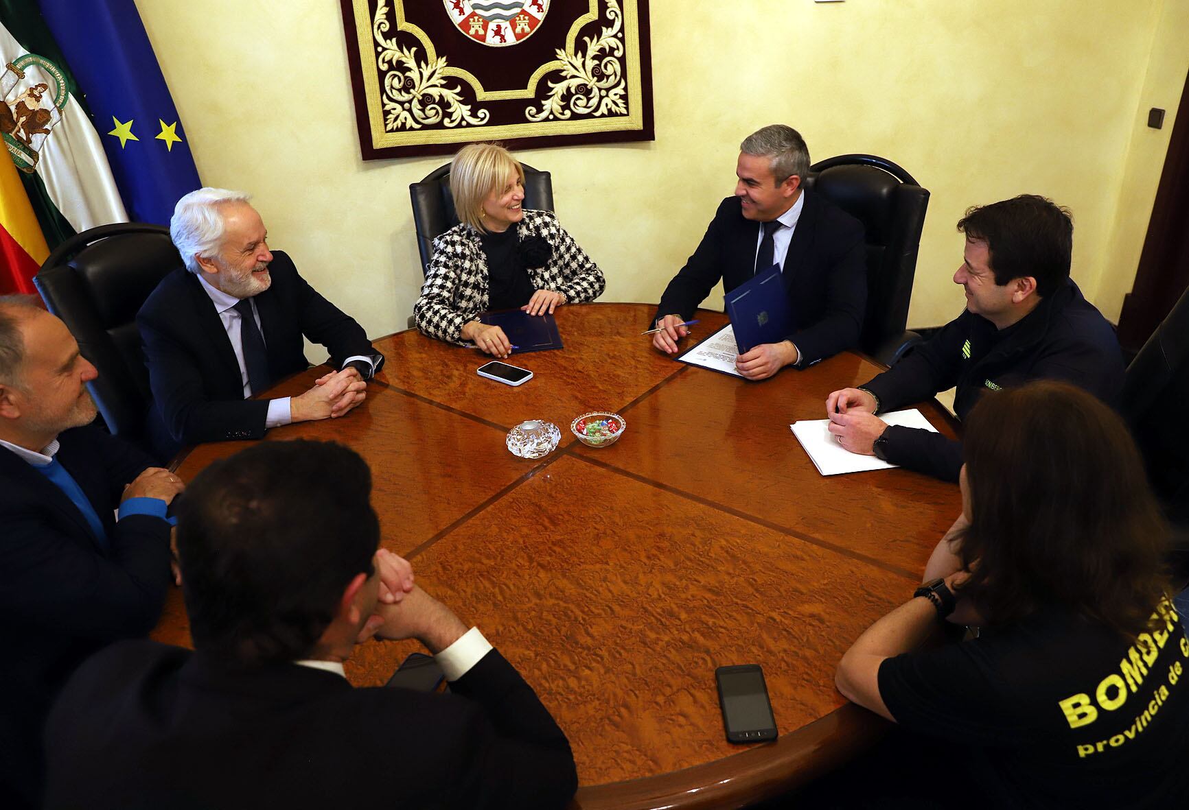 La alcaldesa de Jerez durante el encuentro con responsables del Consorcio