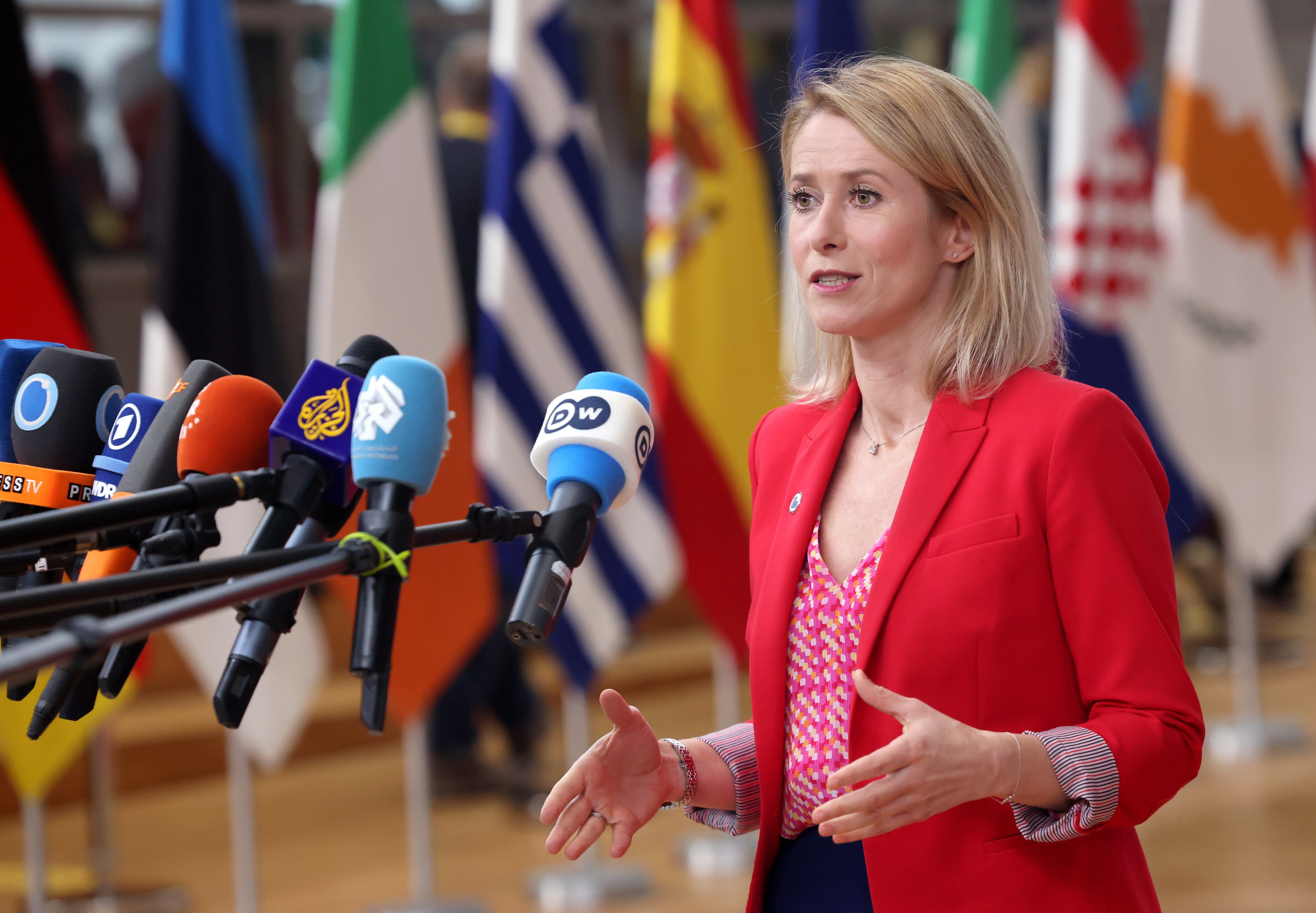 La jefa de la diplomacia europea, Kaja Kallas, en Bruselas. 