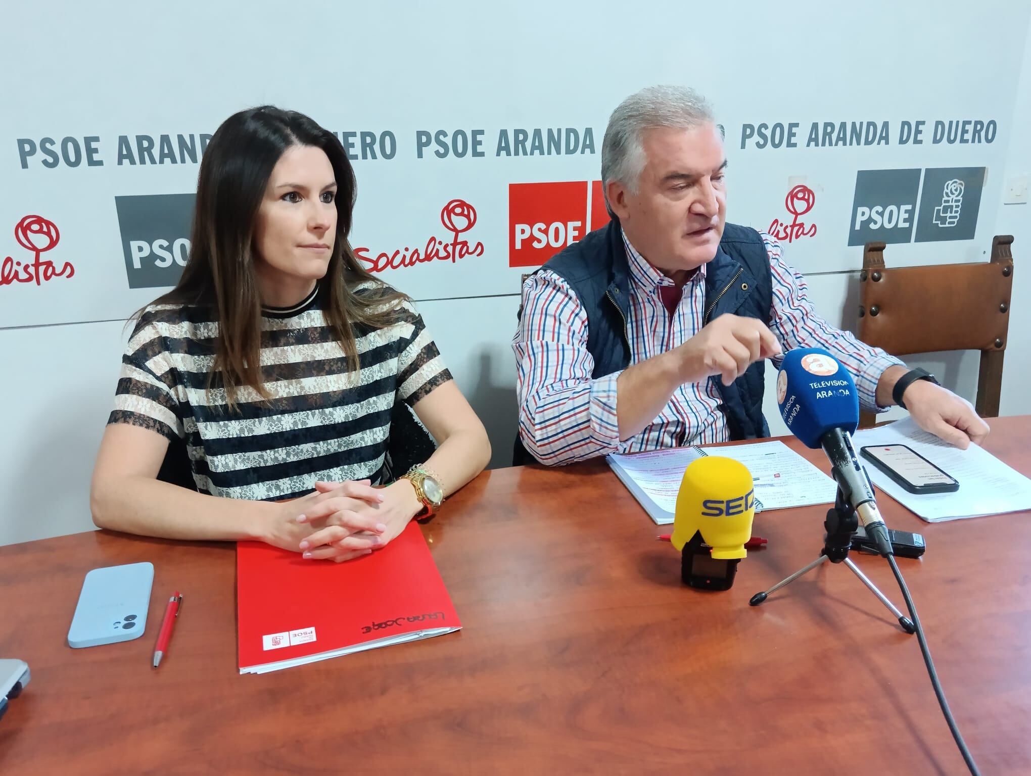 Laura Jorge e Ildefonso Sanz (PSOE Aranda)