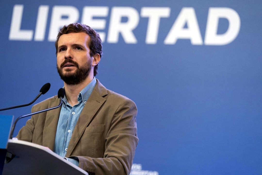 El presidente del PP, Pablo Casado