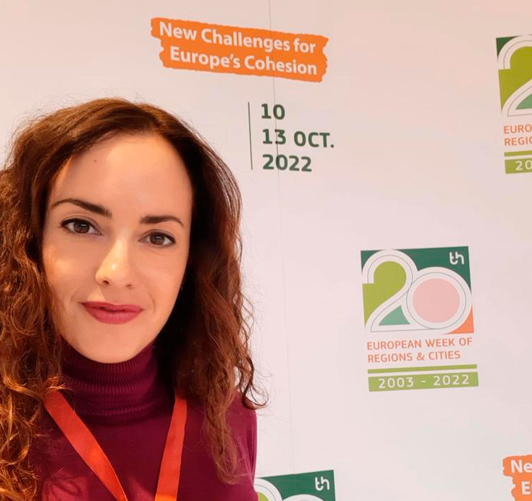 Mireia Estepa, en Bruselas, durante su participación en las jornadas europeas