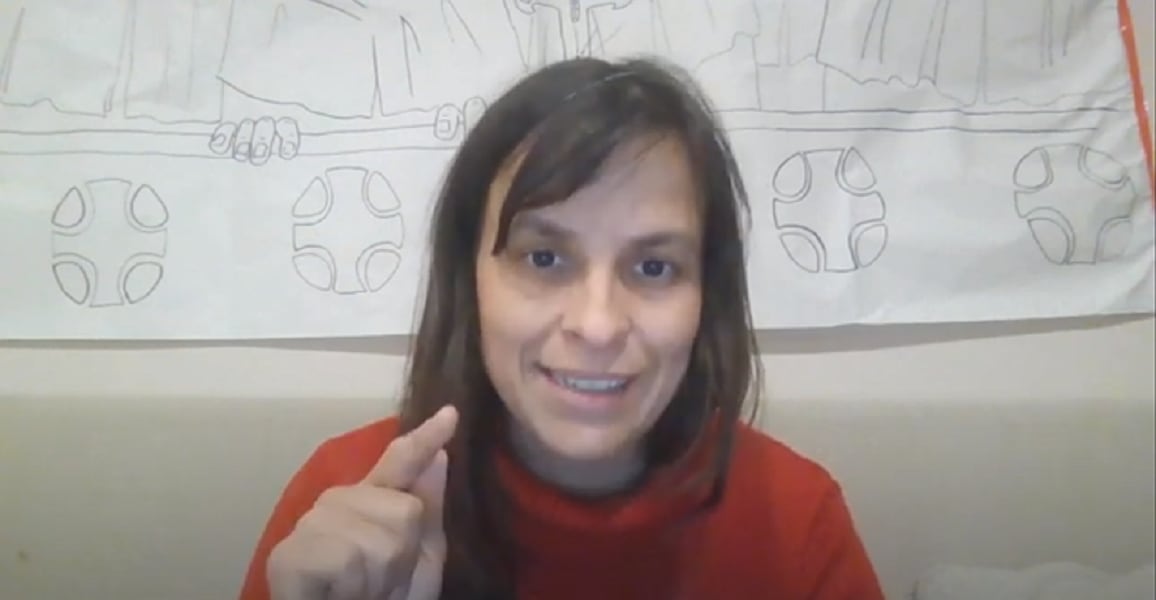 La presidenta d'Stop Violències, Vanessa Mendoza Cortés, en un vídeo a les xarxes socials.