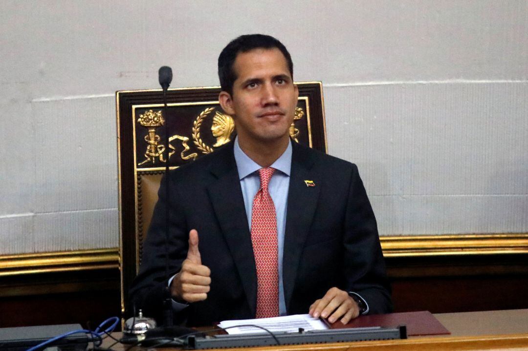 Juan Guaidó durante la sesión de la Asamblea Nacional Venezolana en Caracas