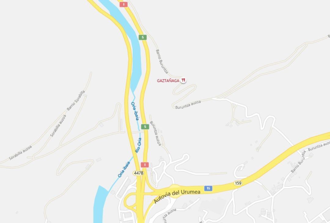 N-1 Andoian, punto del accidente que ha generado retenciones kilométricas