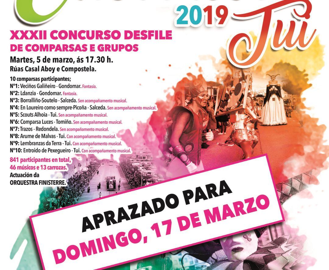 Cartel Entroido de Tui 2019.