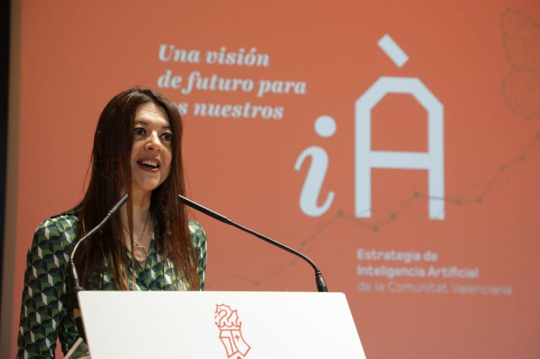 La consellera Carolina Pascual, en la presentación de la Estrategia de Inteligencia Artificial de la Comunitat Valenciana en Castellón el pasado martes.