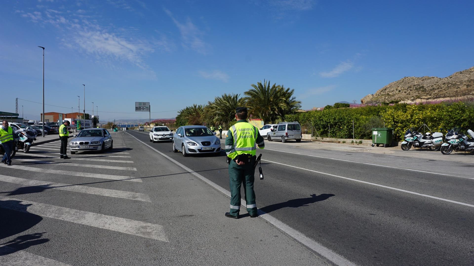 Imagen de un control de la Guardia Civil