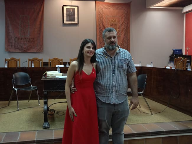 Lucía Arranz y Jonás Gómez concejales de IU en Cuéllar