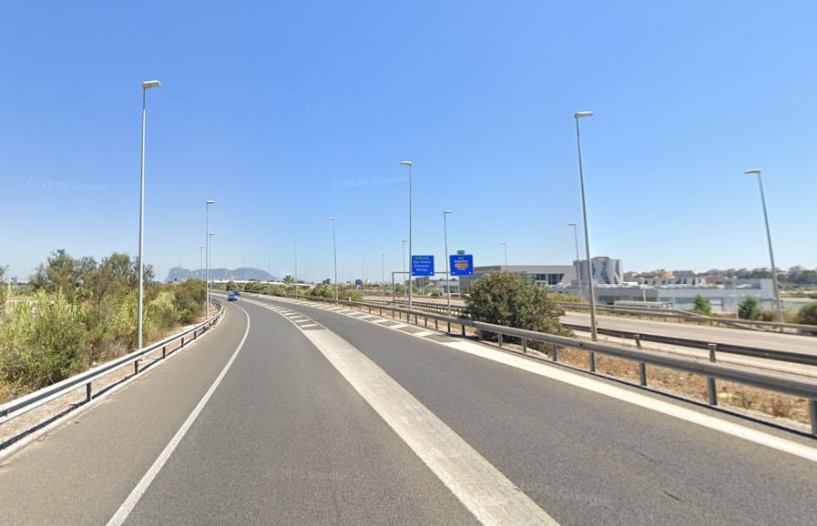 Autovía A-7 a la altura de Los Barrios