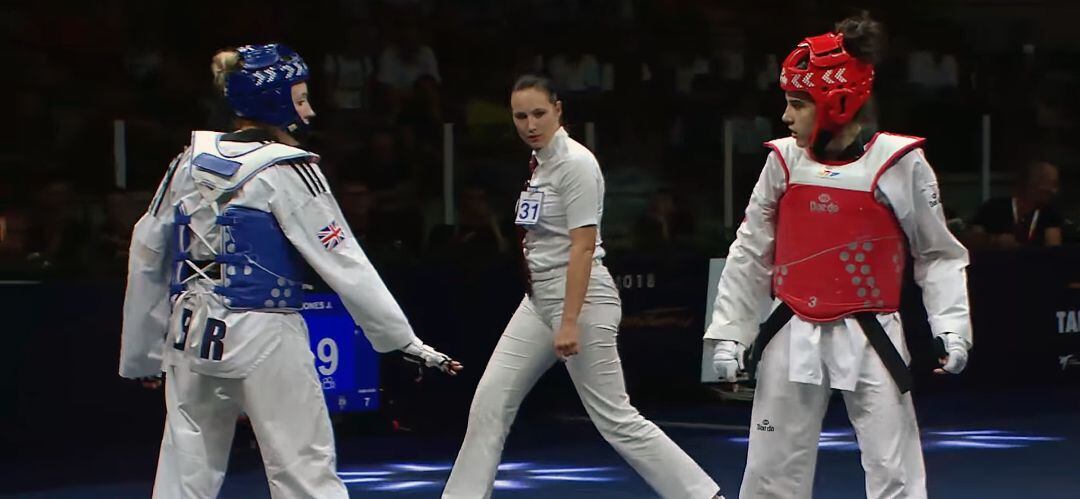 Marta Calvo (rojo) se enfrentó a Jade Jones en la final del Grand Prix de Roma del pasado año.