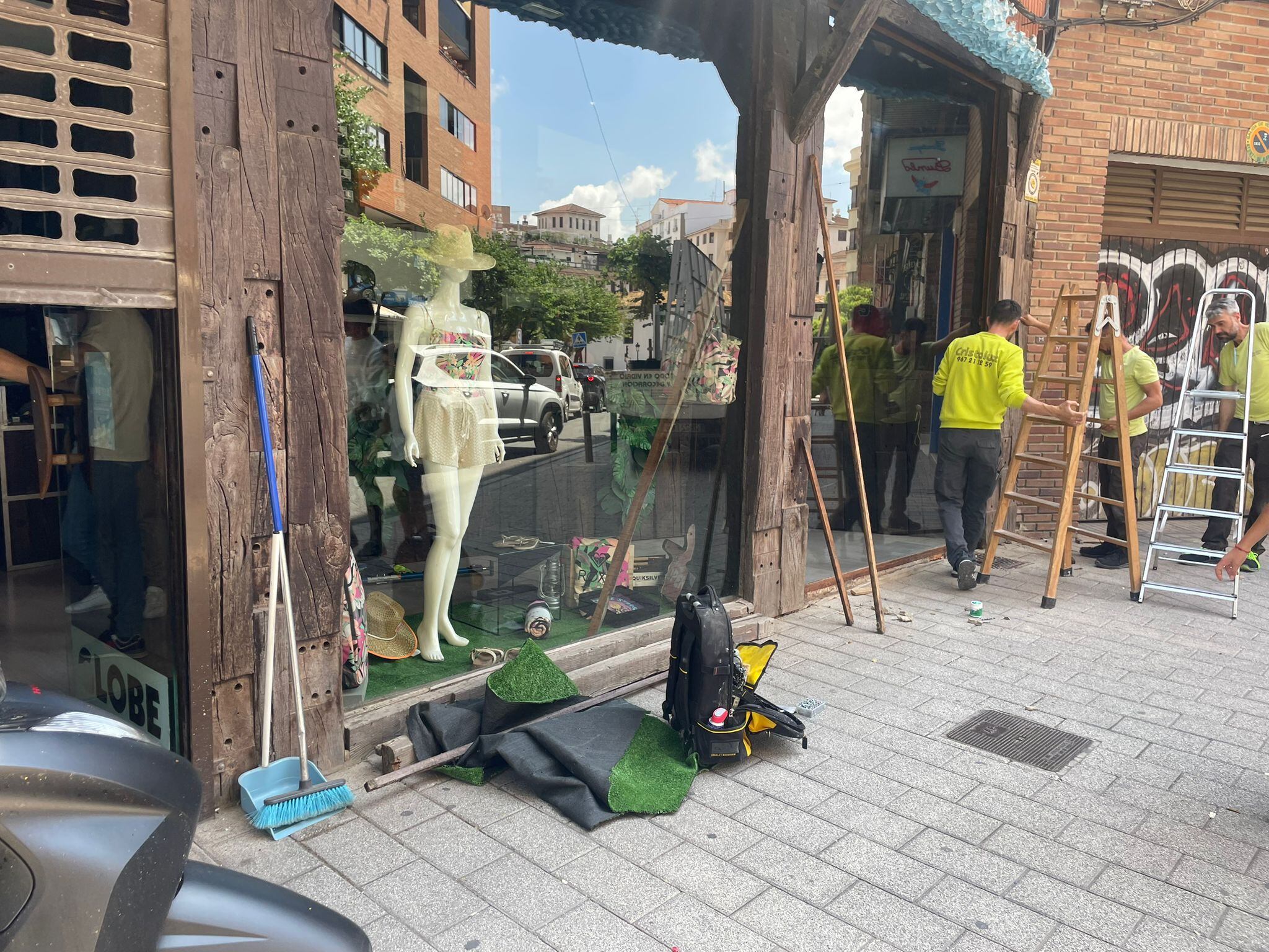 Imagen de la fachada del local tras el suceso