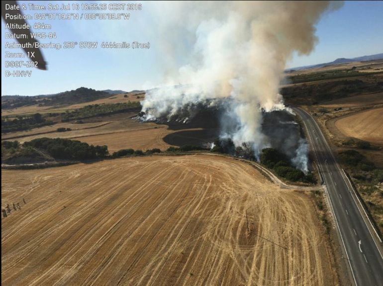 Arden 25 hectáreas en Las Pedrosas, Zaragoza