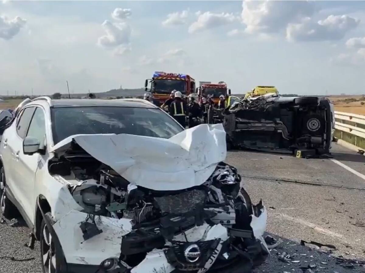 Un accidente múltiple en Getafe deja cuatro heridos, uno muy grave
