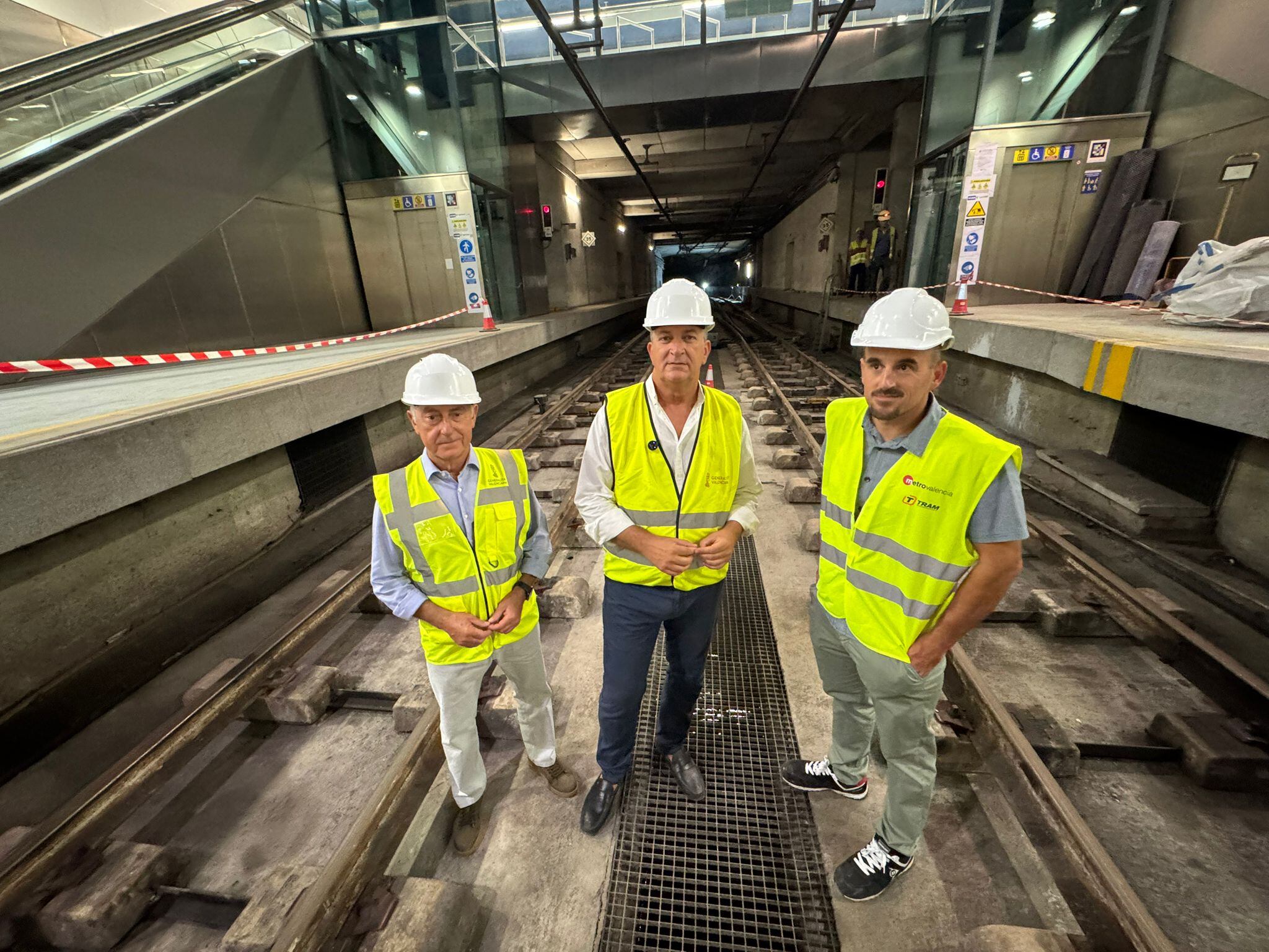 El próximo 1 de septiembre se reestablecerá el tráfico ferroviario entre las estaciones de Aragó y Marítim de las Líneas 5 y 7 de Metrovalencia