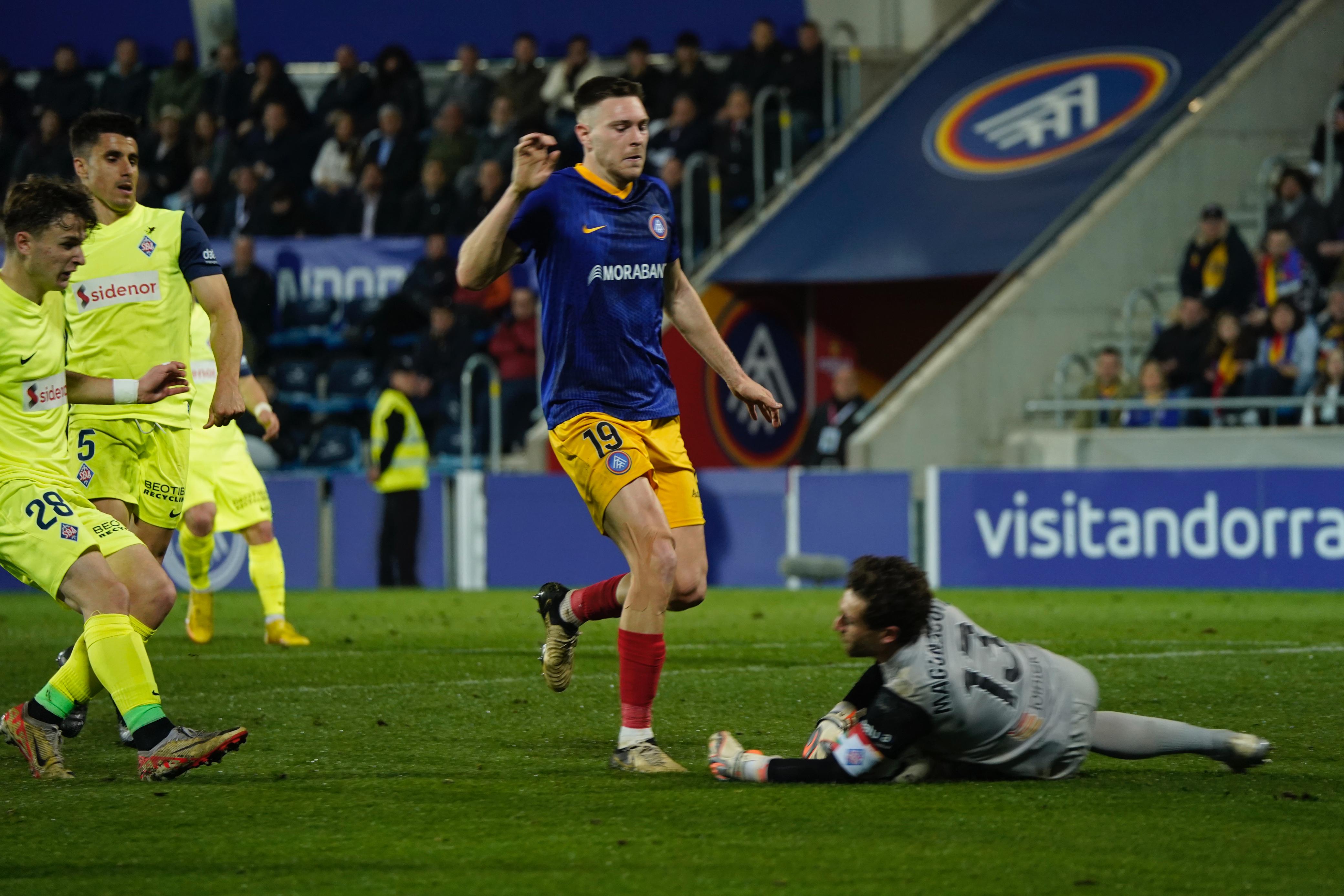 L'FC Andorra va tenir més ocasions que l'Amorebieta a l'Estadi Nacional però va acabar perdent per la mínima al minut 88 de partit.