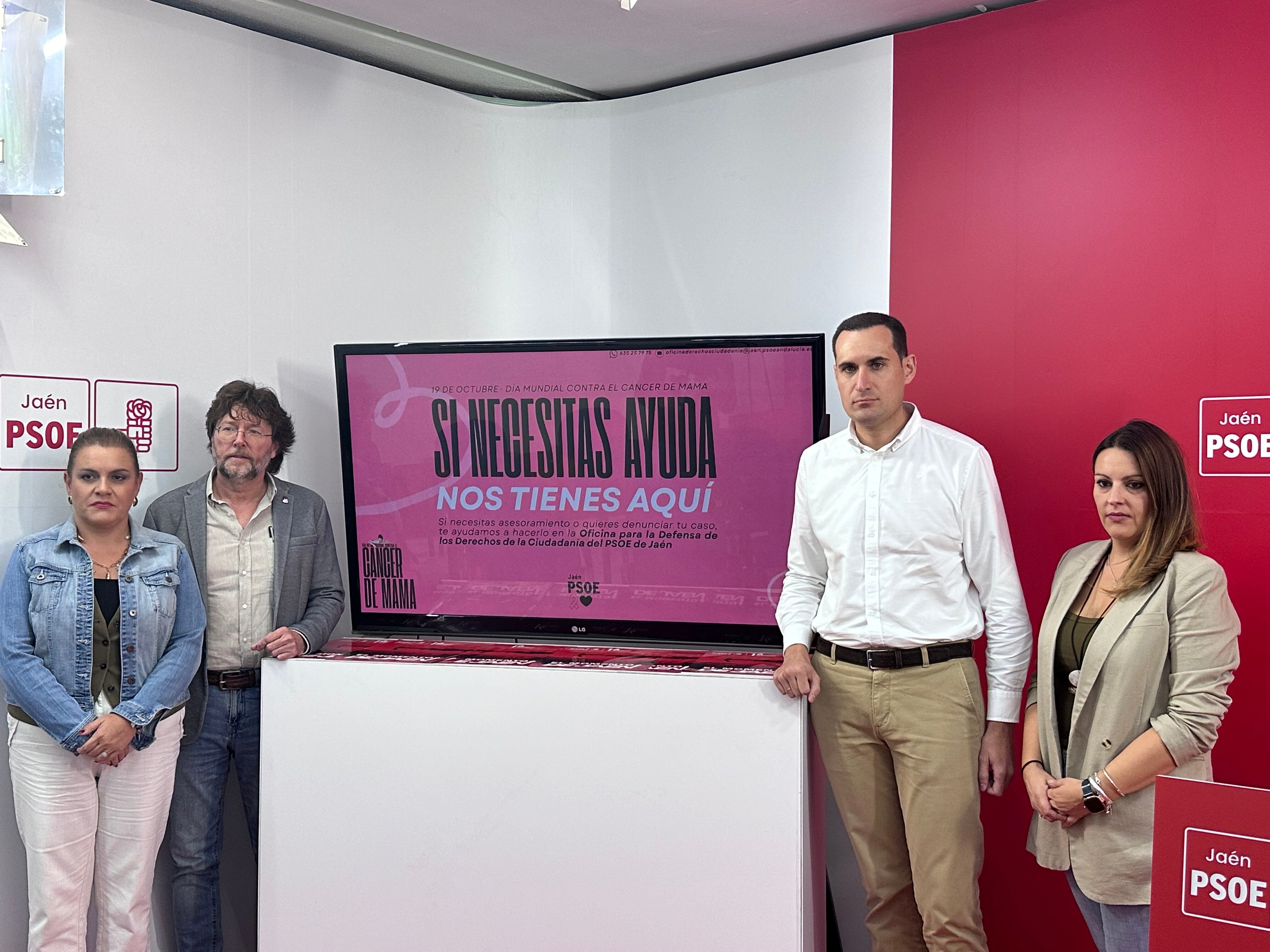 El PSOE de Jaén pondrá en marcha un mecanismo para informar a las personas con problemas de cribados