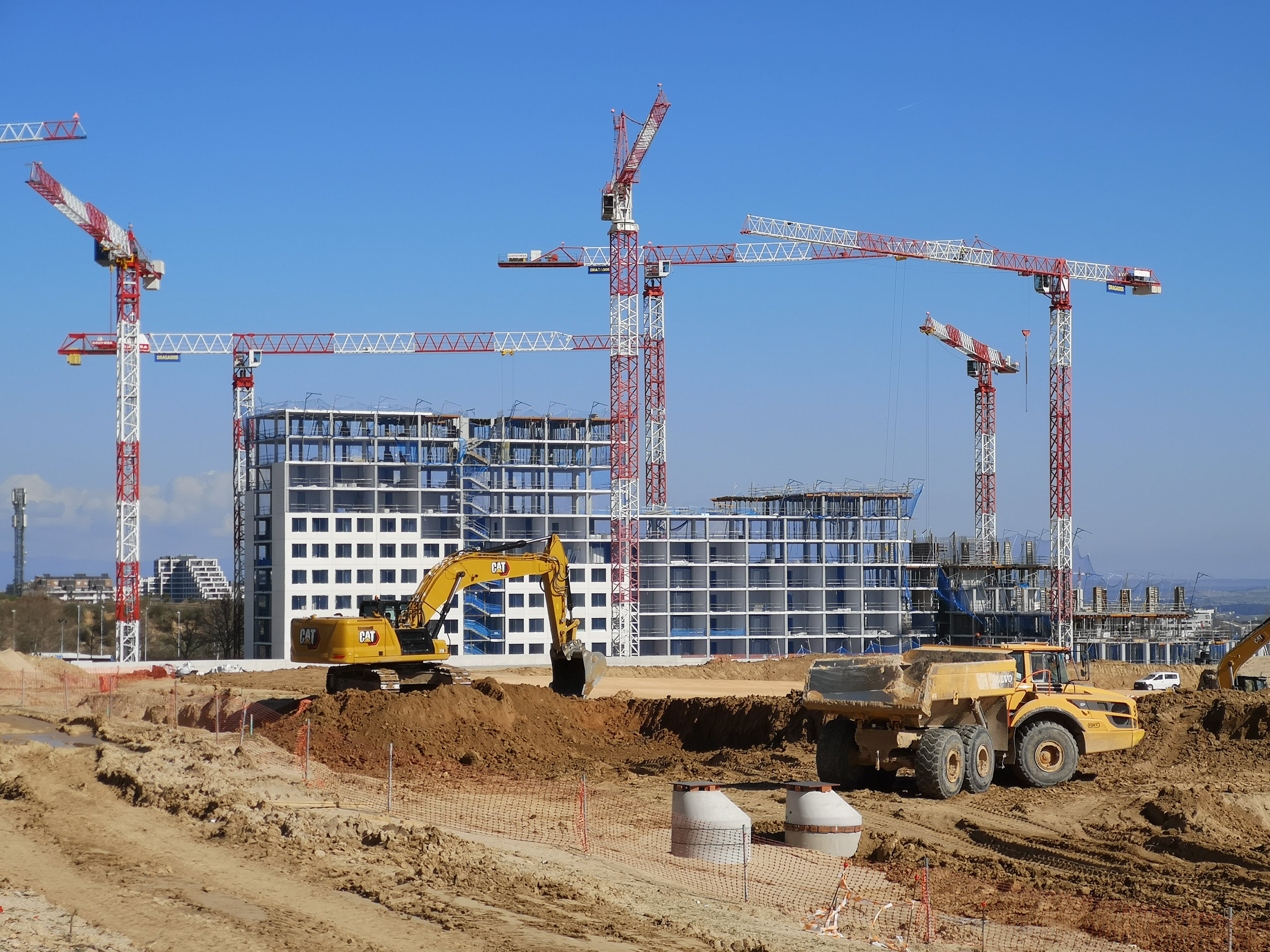 Bloque de pisos en Madrid.