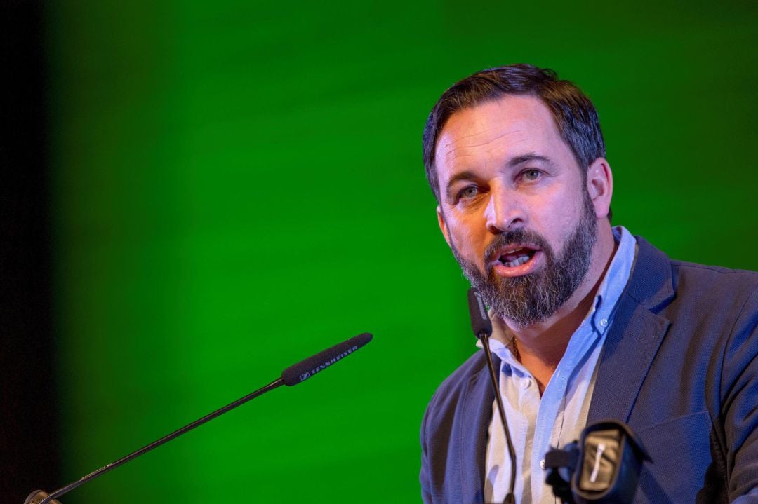 El presidente de VOX, Santiago Abascal, participa en un acto del partido en Toledo