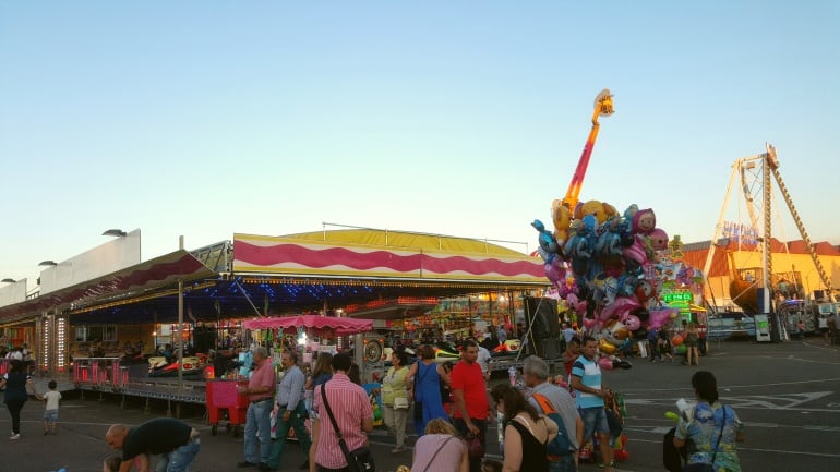 Imagen del recinto ferial en fiestas