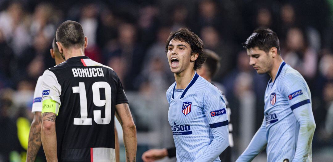 Joao Félix y Álvaro Morata, durante el partido ante la Juventus de hace dos semanas