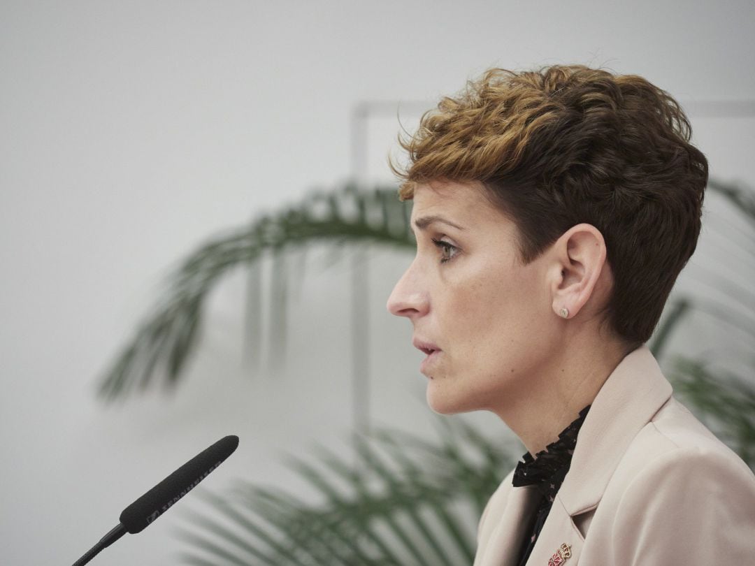 La presidenta del Gobierno de Navarra, María Chivite