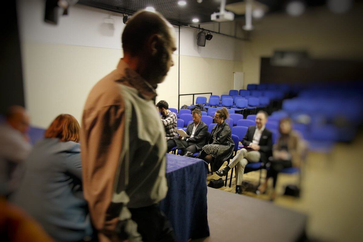 Reunió de la plataforma sindical amb els caps de llista nacionals.
