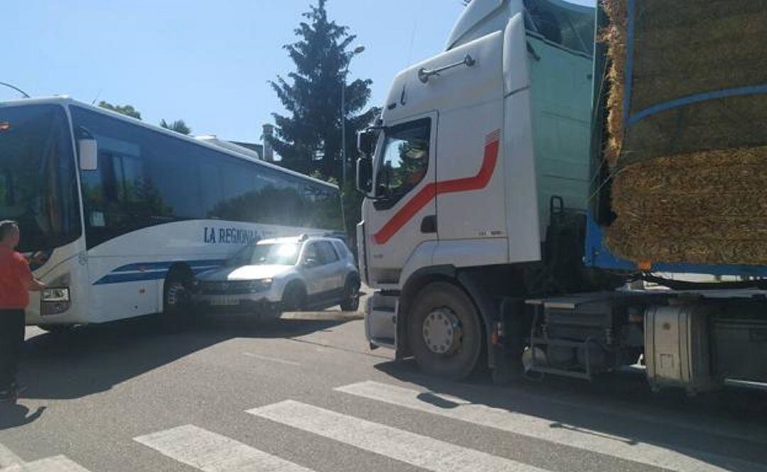 Imagen del accidente en Palencia
