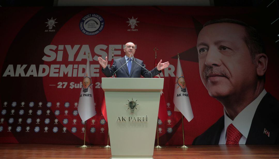 Tayyip Erdogan, durante un acto