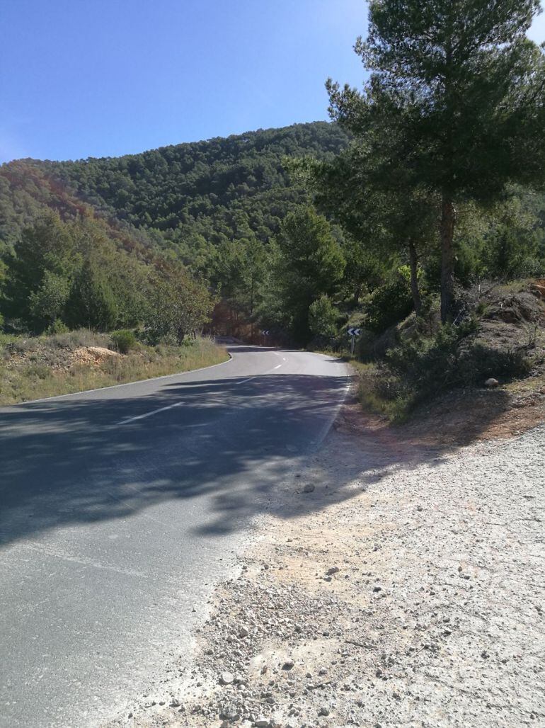 Imagen de la carretera de Cala Vedella